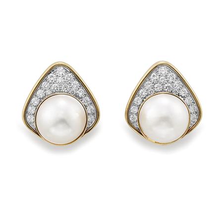 Pair of Gold, Mabe Pearl and