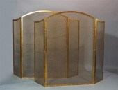 PAIR OF GOLD MESH TRIPARTITE F