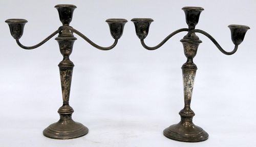 PAIR OF GORHAM DOUBLE ARM