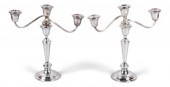 PAIR OF GORHAM SILVER WEIGHTED