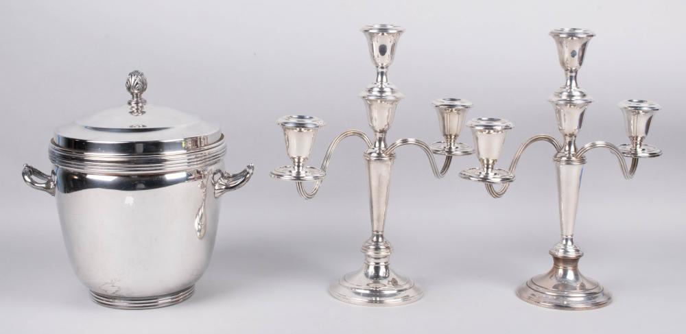 PAIR OF GORHAM SILVER WEIGHTED