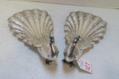 PAIR OF GORHAM STERLING PEACOC