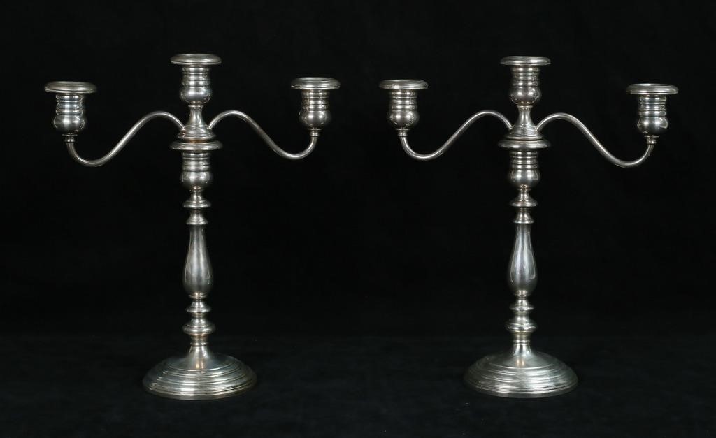 PAIR OF GORHAM WEIGHTED STERLING