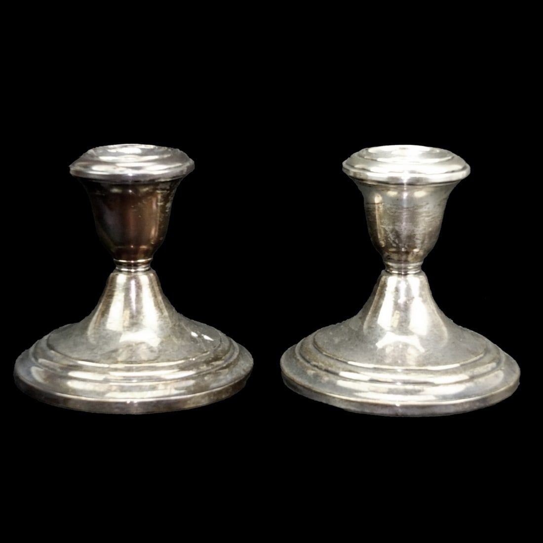PAIR OF GORHAM WEIGHTED STERLING