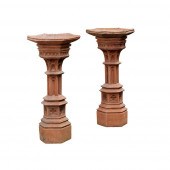 PAIR OF GOTHIC REVIVAL TERRACO