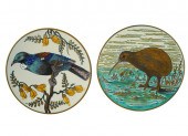 PAIR OF GOUDA CERAMIC PLATESea