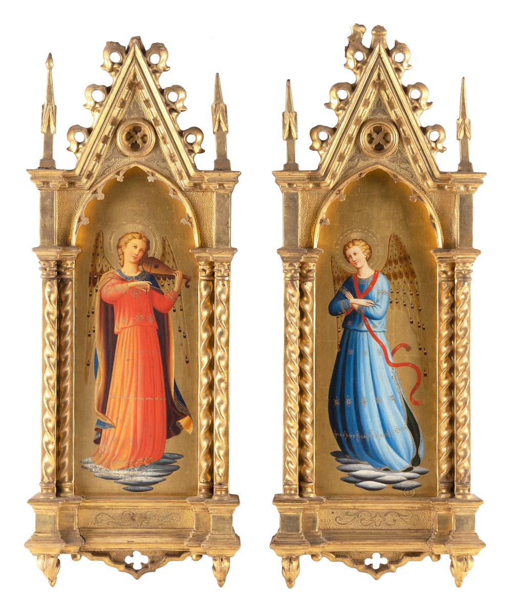 PAIR OF GRAND TOUR-ERA ANGELS AFTER