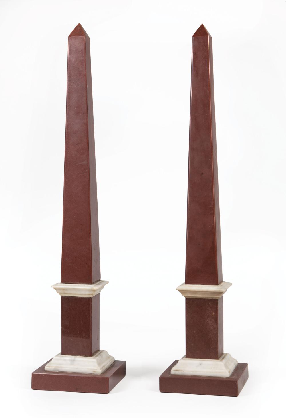PAIR OF GRAND TOUR MARBLE