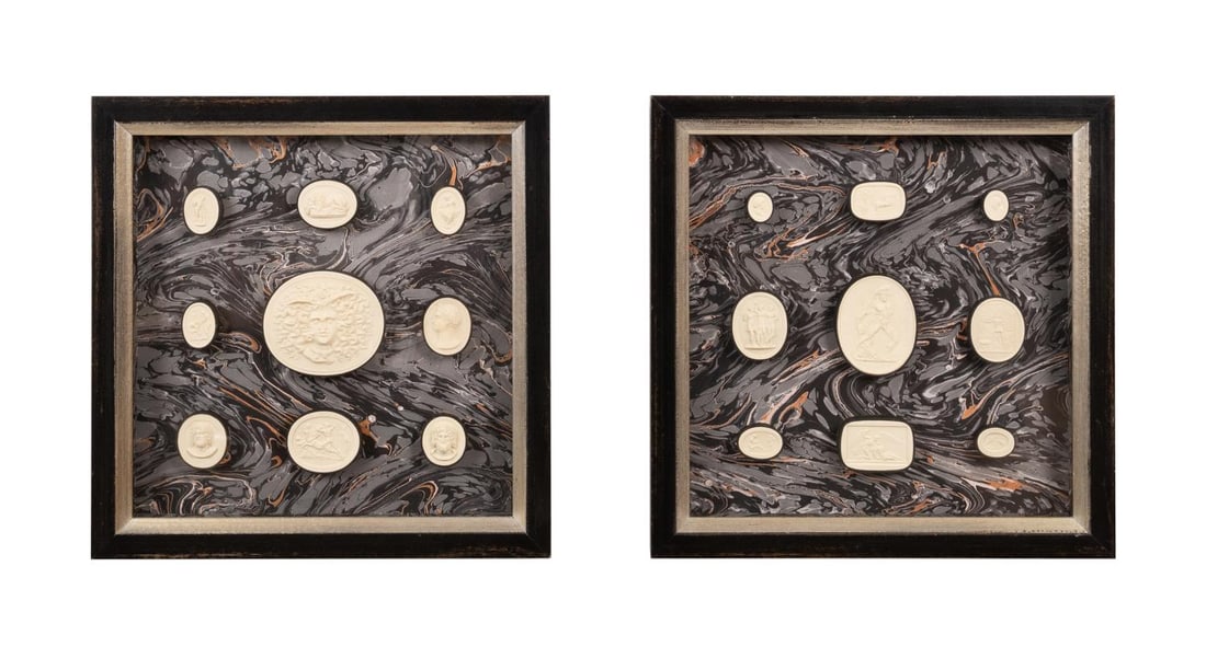 PAIR OF GRAND TOUR TYPE FRAMED
