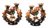 Pair of Graz St Peter majolica