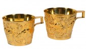 PAIR OF GREEK GILT STERLING LA