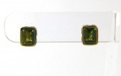 PAIR OF GREEN GARNET AND FOURT