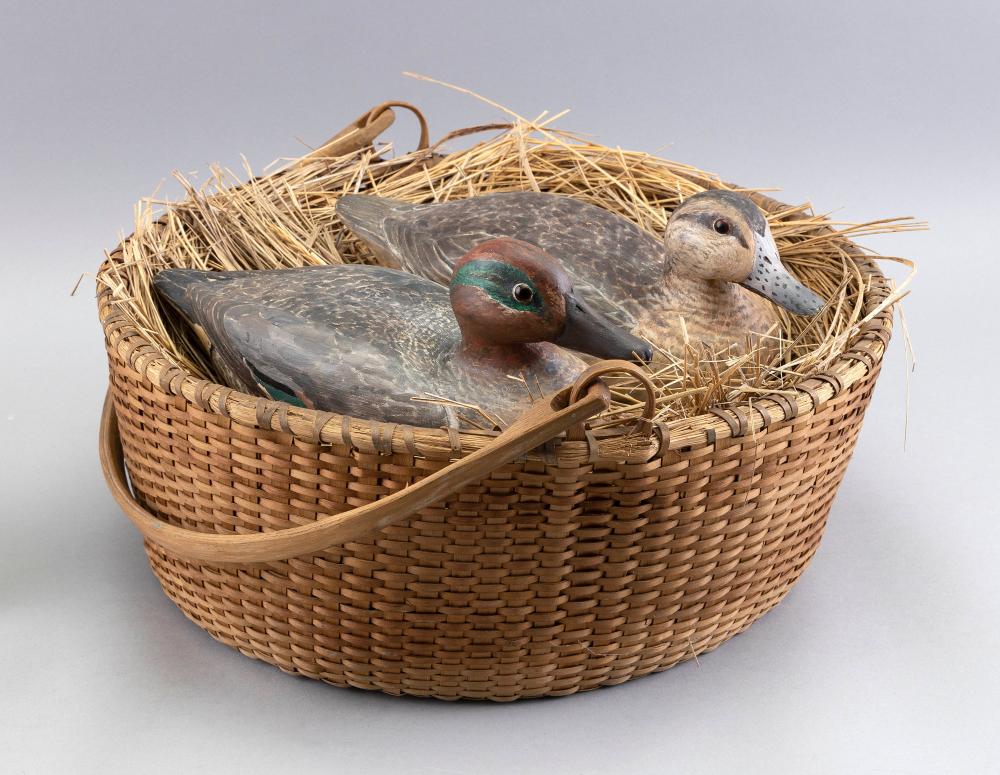 PAIR OF GREEN-WINGED TEAL