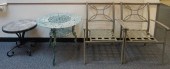 PAIR OF GREY PAINTED ALUMINUM