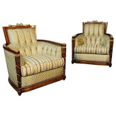 PAIR OF GROSFELD HOUSE HI BACK