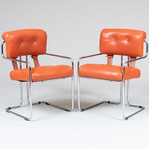 PAIR OF GUIDO FALESCHINI CHROME AND
