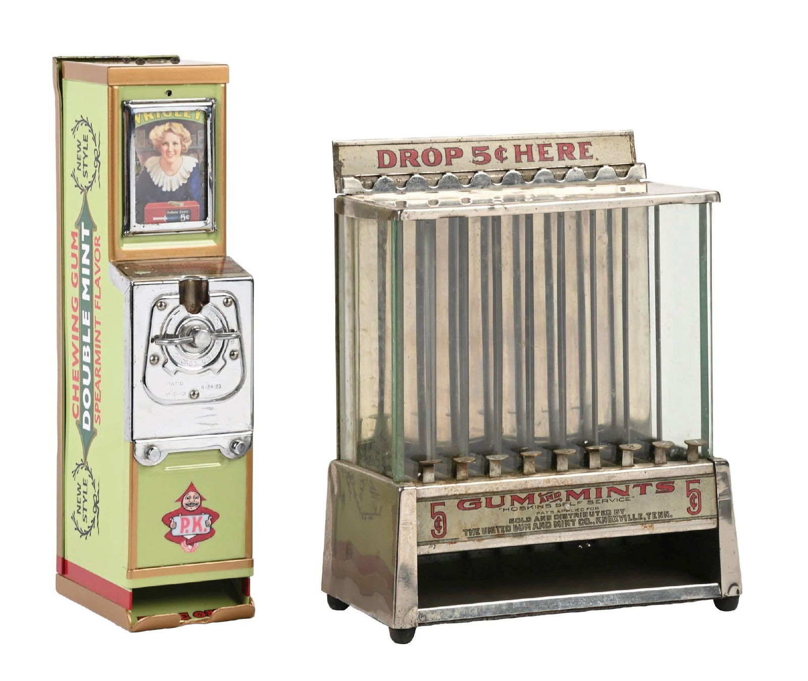 PAIR OF GUM VENDING MACHINESC.
