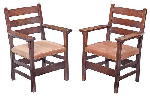PAIR OF GUSTAV STICKLEY HEAVY