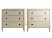 PAIR OF GUSTAVIAN-STYLE PAINTE