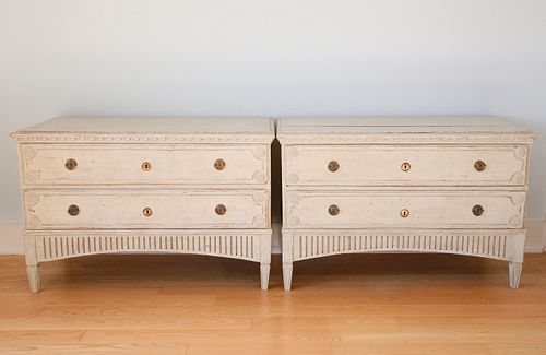 PAIR OF GUSTAVIAN SWEDISH LIME