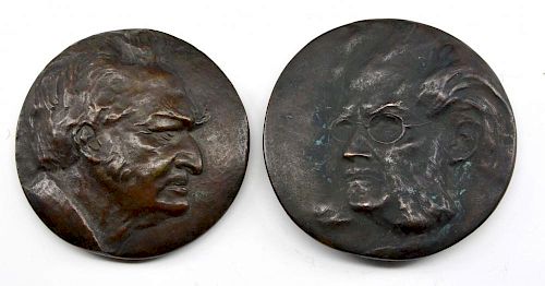 PAIR OF H. ST. LERCHE BRONZE