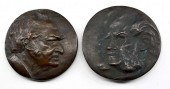 PAIR OF H. ST. LERCHE BRONZE M