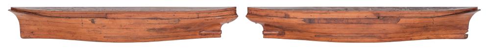 PAIR OF HALF HULL MODELS 19TH