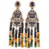 PAIR OF HAMSA STERLING SILVER