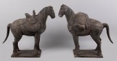 PAIR OF HAN STYLE BLACK-PAINTE