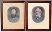 PAIR OF HAND COLORED ENGRAVING