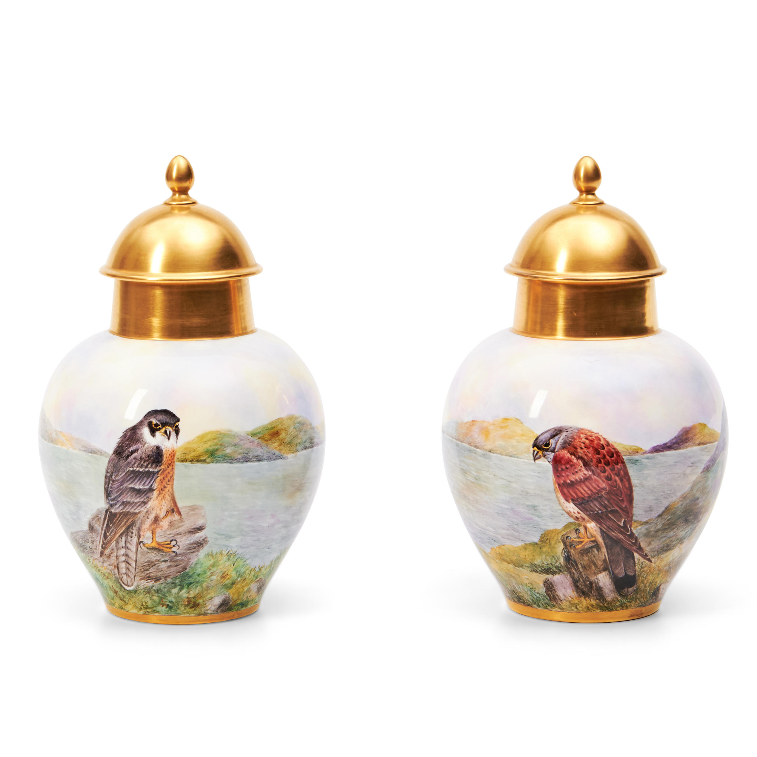 PAIR OF HAND PAINTED THOMAS GOODE