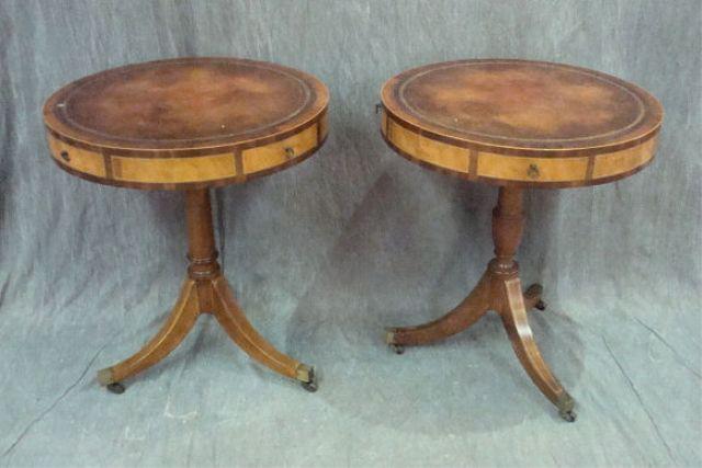 Pair of Handmade 4 Drawer Leather