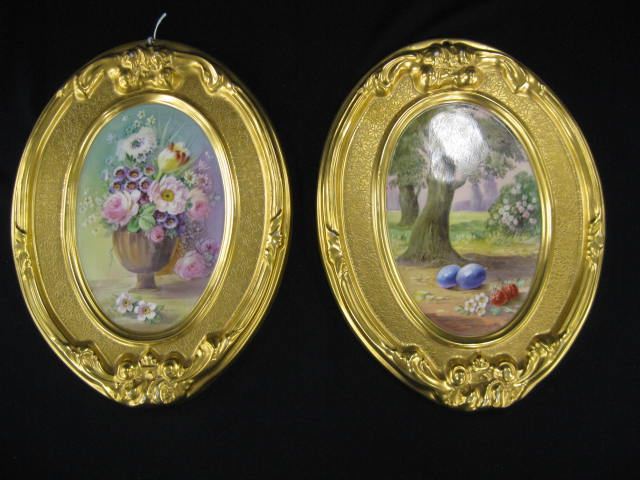Pair of Handpainted Porcelain