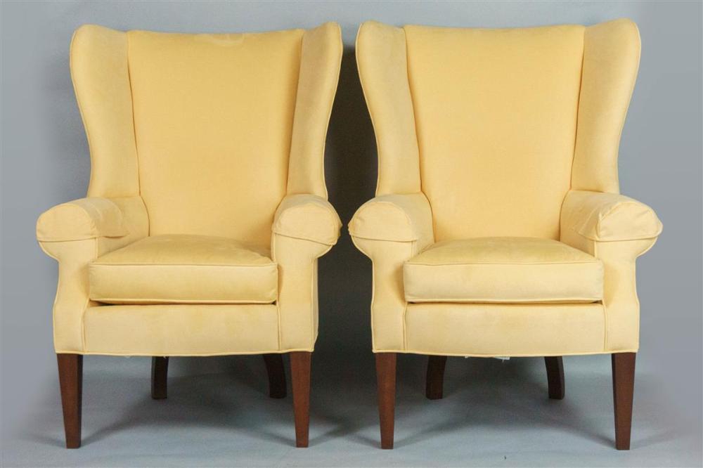 PAIR OF HARDEN SUEDE UPHOLSTERED