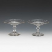 PAIR OF HAWKES CRYSTAL COMPOTE