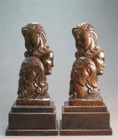 PAIR OF HEIFETZ CARVED FRUITWO