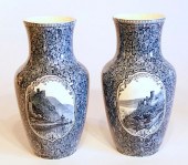 PAIR OF HEIM BLUE AND WHITE PO