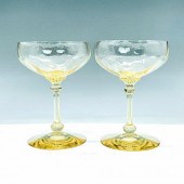 PAIR OF HEISEY NELSON CANARY Y