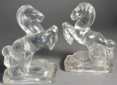 PAIR OF HEISSEY TYPE MOLDED GL