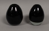 PAIR OF HENRY DEAN GLASS ART V