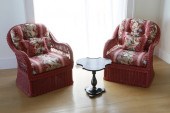 PAIR OF HENRY LINK RED PAINTED