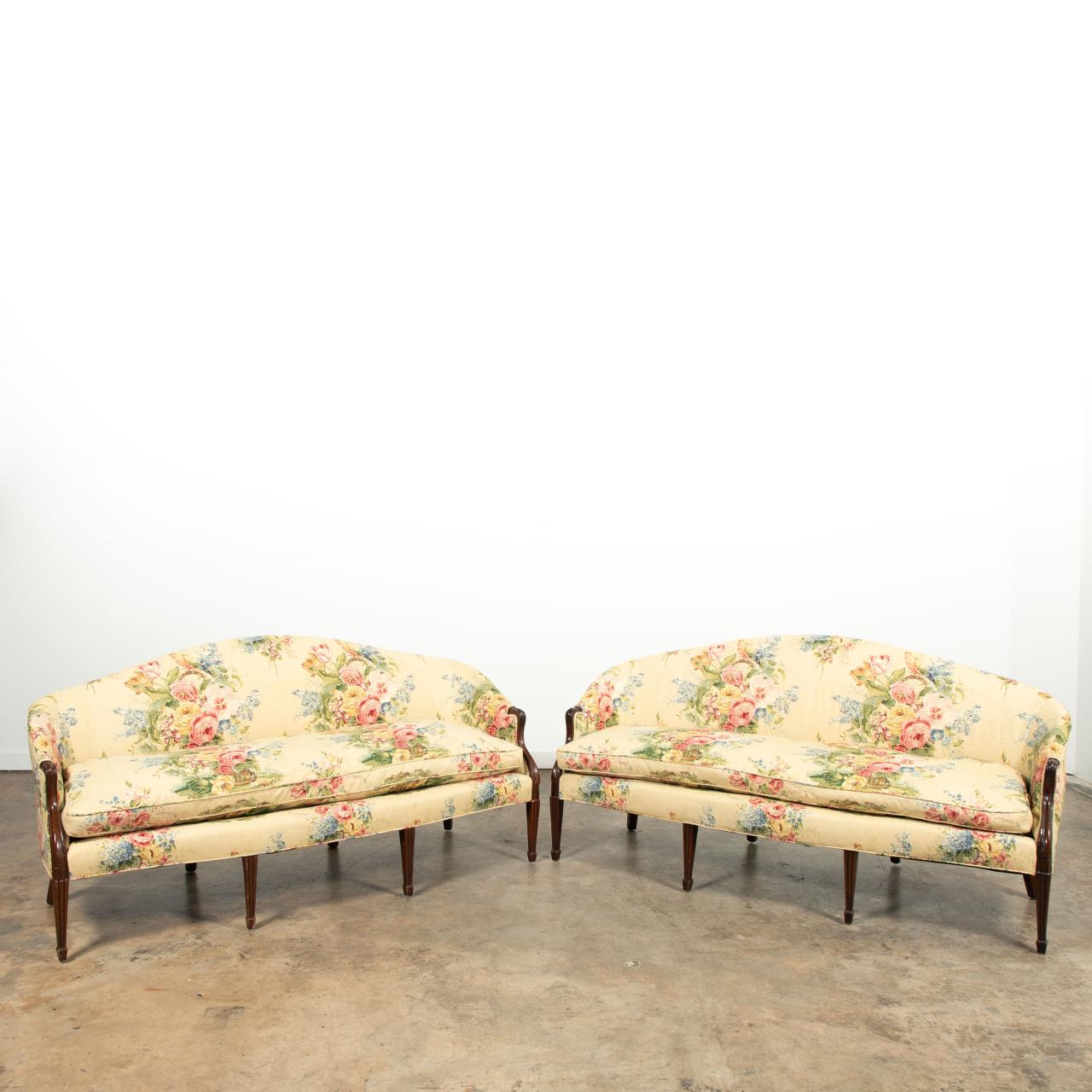 PAIR OF HEPPLEWHITE FLORAL