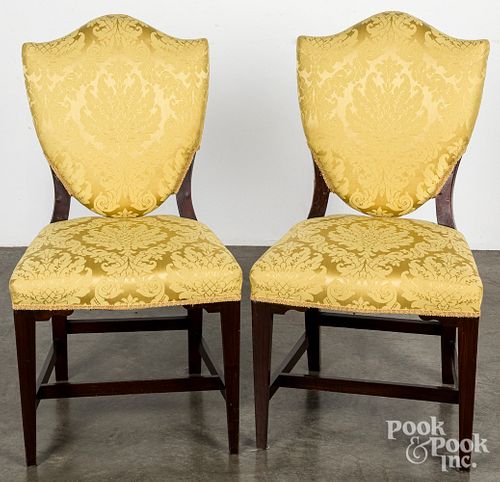 PAIR OF HEPPLEWHITE MAHOGANY SIDE