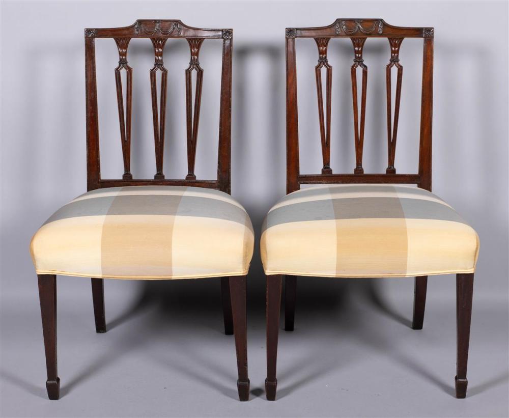 PAIR OF HEPPLEWHITE MAHOGANY SIDE