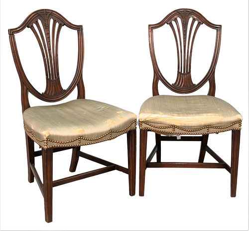 PAIR OF HEPPLEWHITE MAHOGANY SIDE