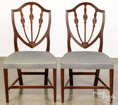 PAIR OF HEPPLEWHITE SHIELD BACK
