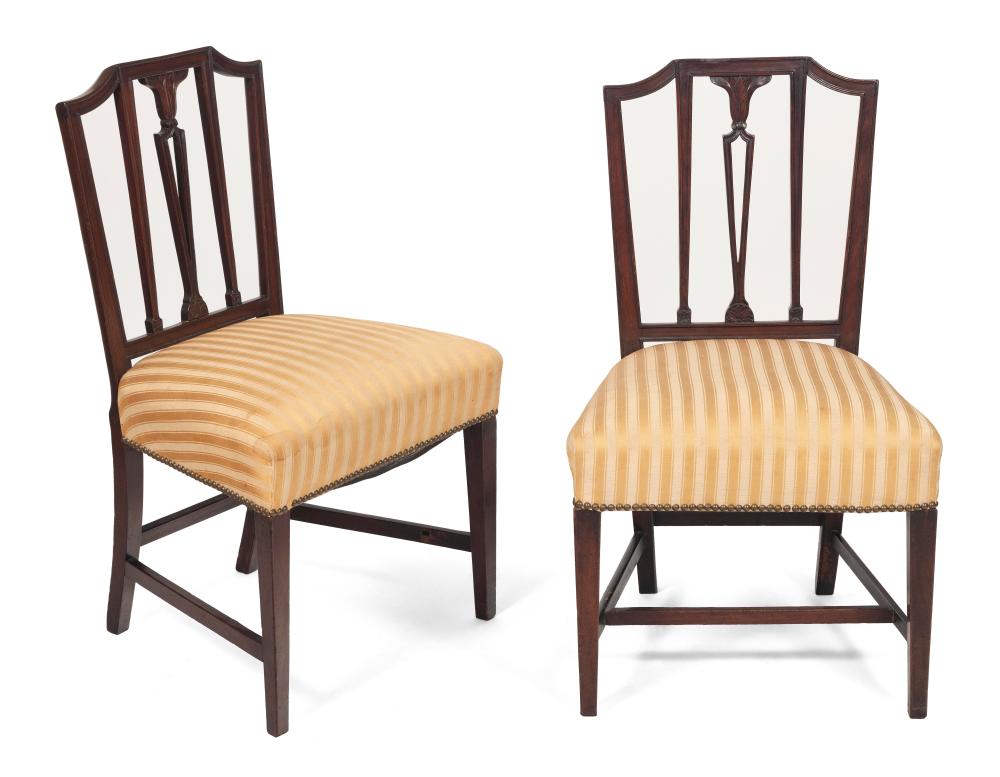 PAIR OF HEPPLEWHITE SIDE CHAIRS