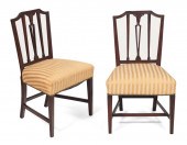 PAIR OF HEPPLEWHITE SIDE CHAIR