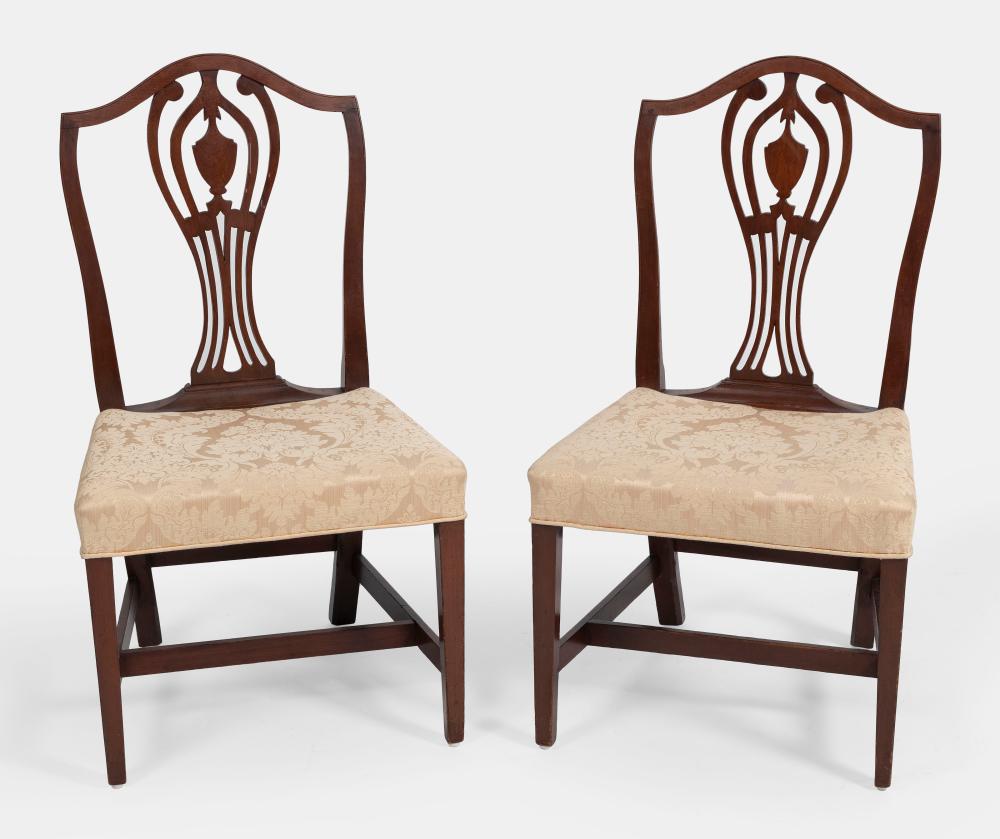PAIR OF HEPPLEWHITE SIDE CHAIRS