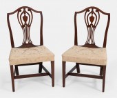 PAIR OF HEPPLEWHITE SIDE CHAIR